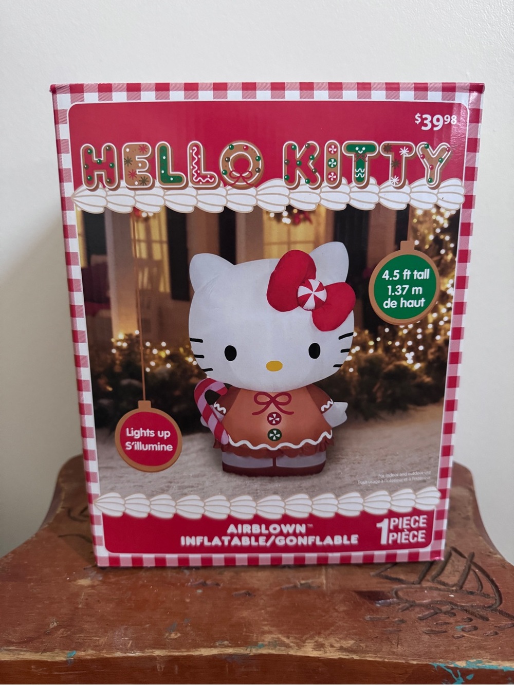 Hello Kitty Inflatable Holiday Decor - White, Red, Brown Christmas